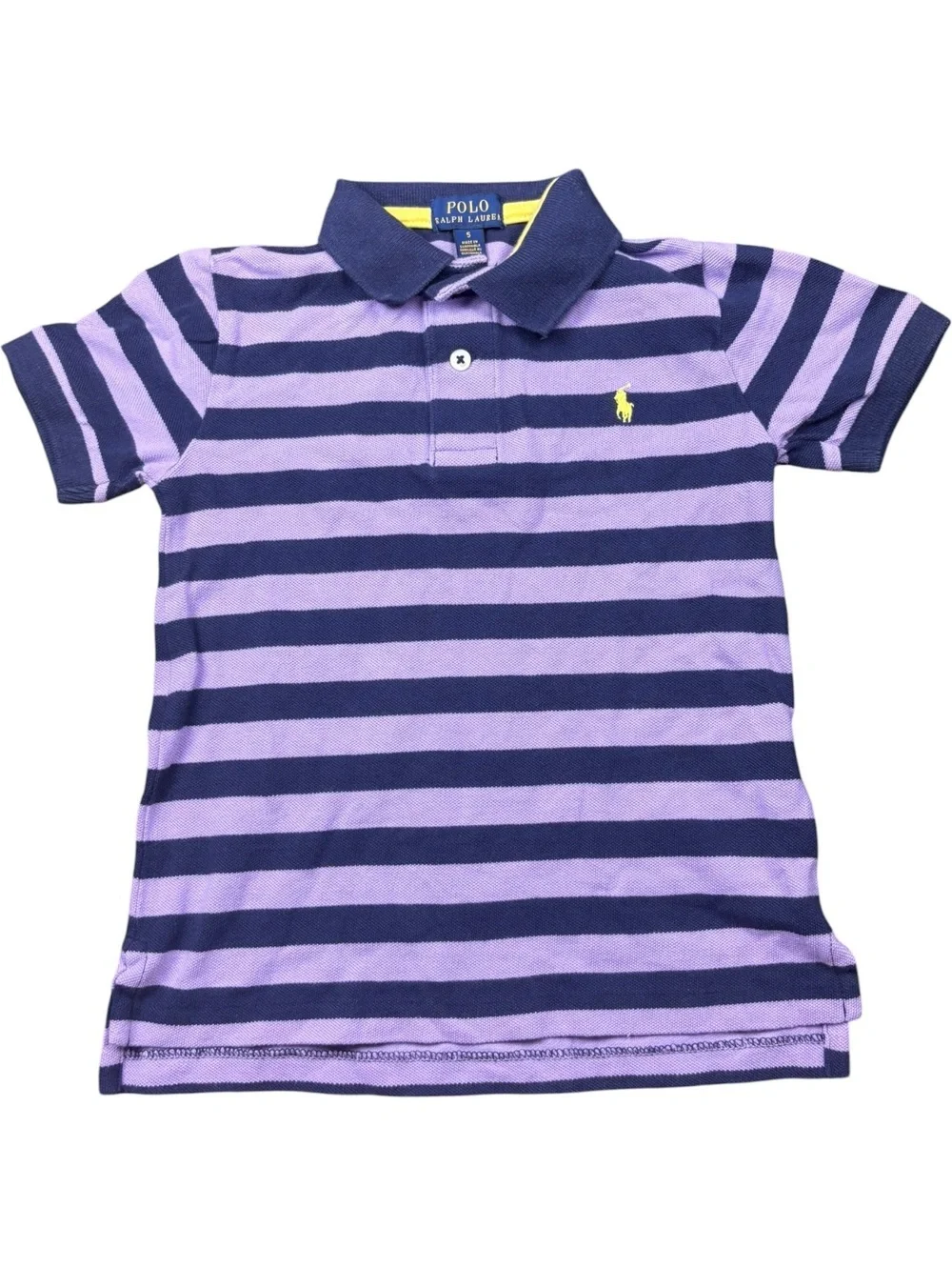 Polo Ralph Lauren Striped Polo Shirt Purple Navy Kids Preppy